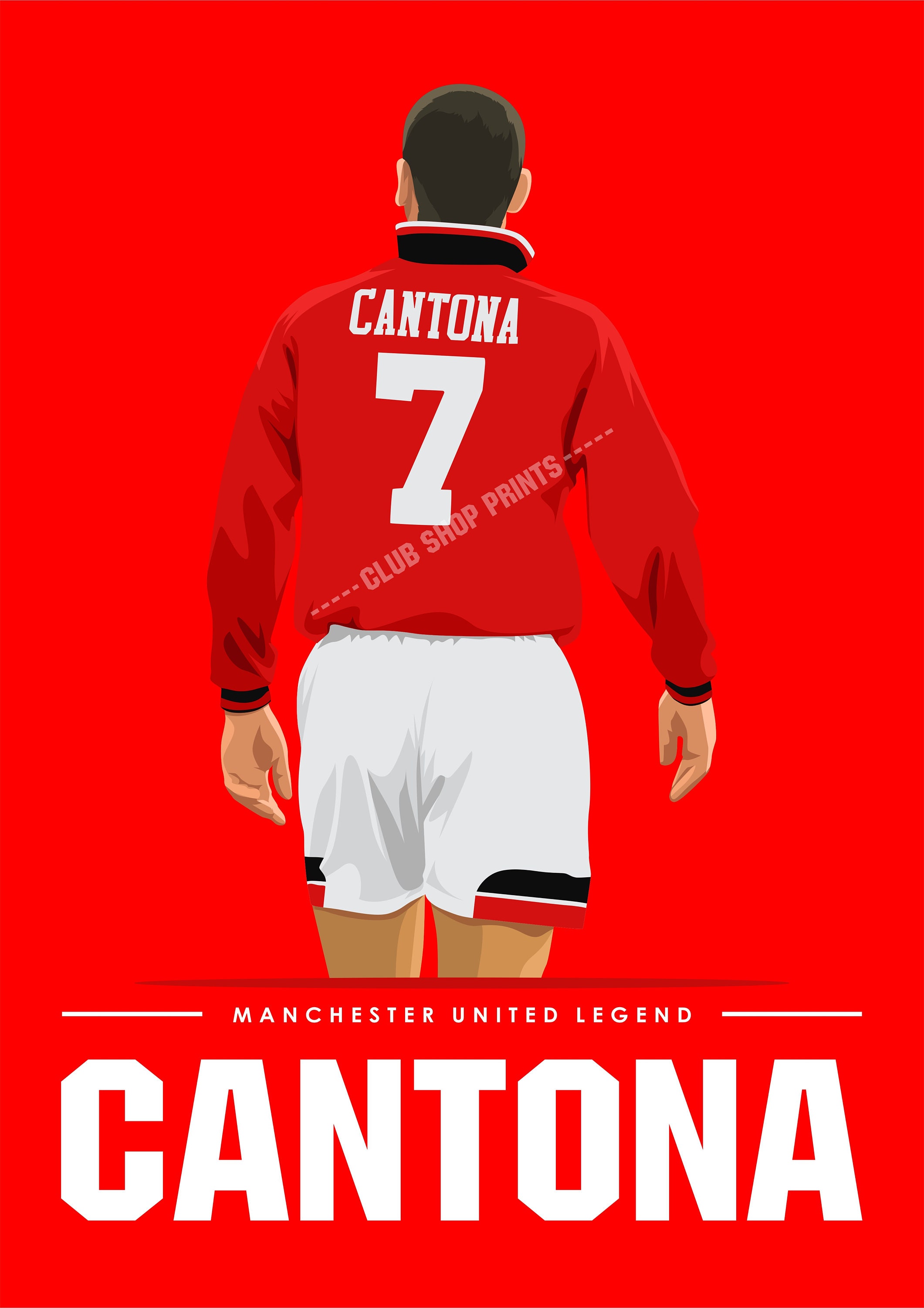 Poster con stampa fotografica del Manchester United Man Utd Eric Cantona 