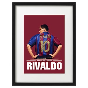 Rivaldo Barcelona art print