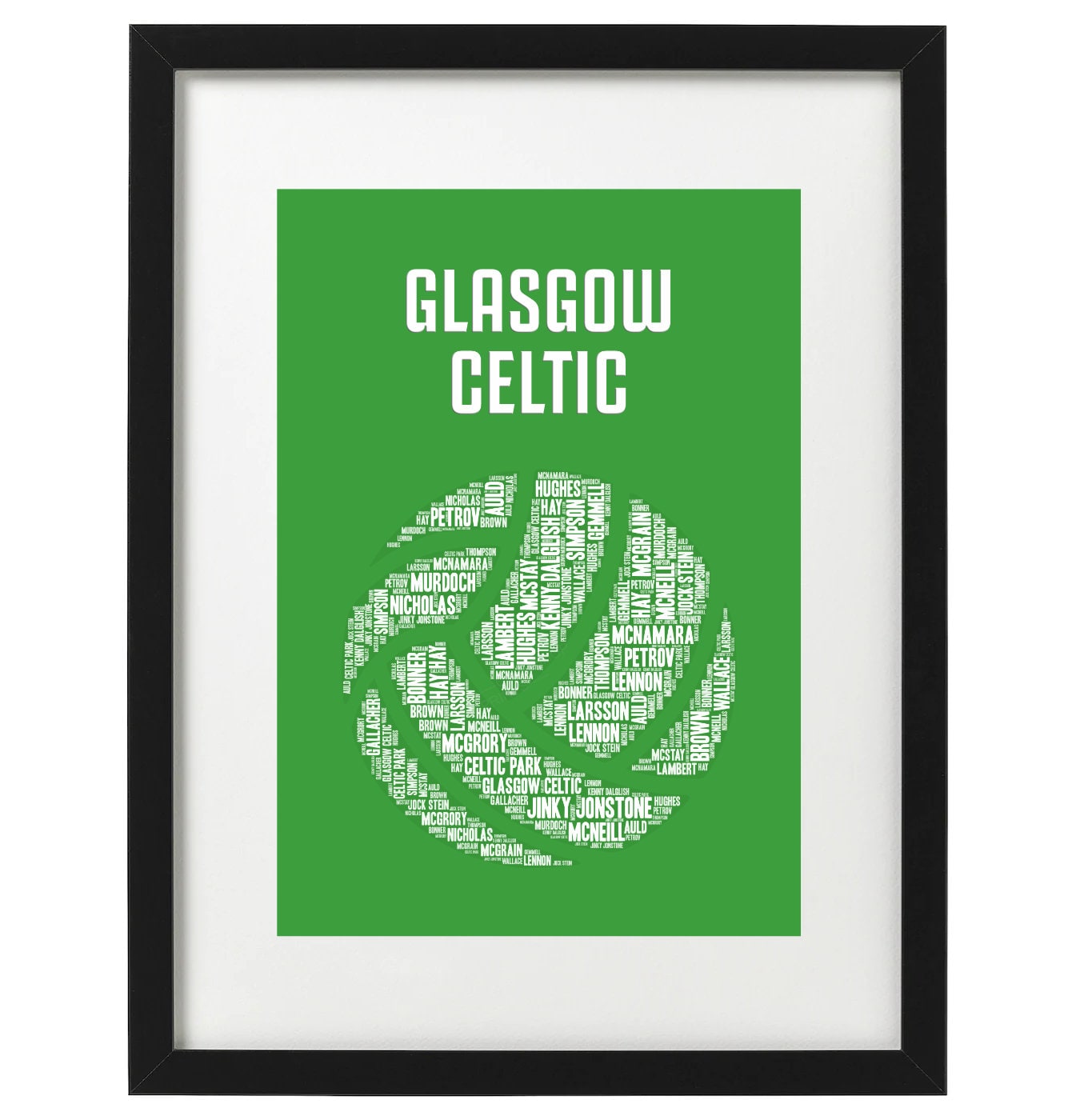 Glasgow Celtic A4 Framed Pictures