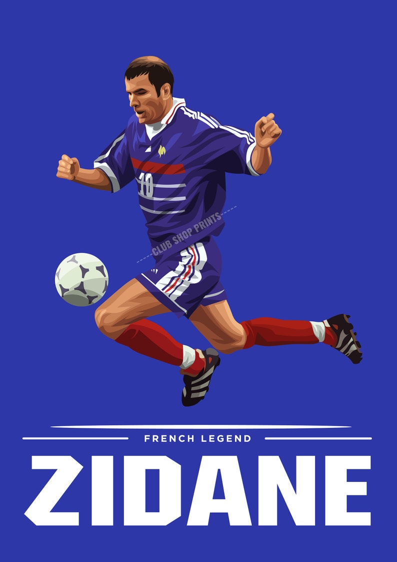 Zinedine Zidane France art print image 2