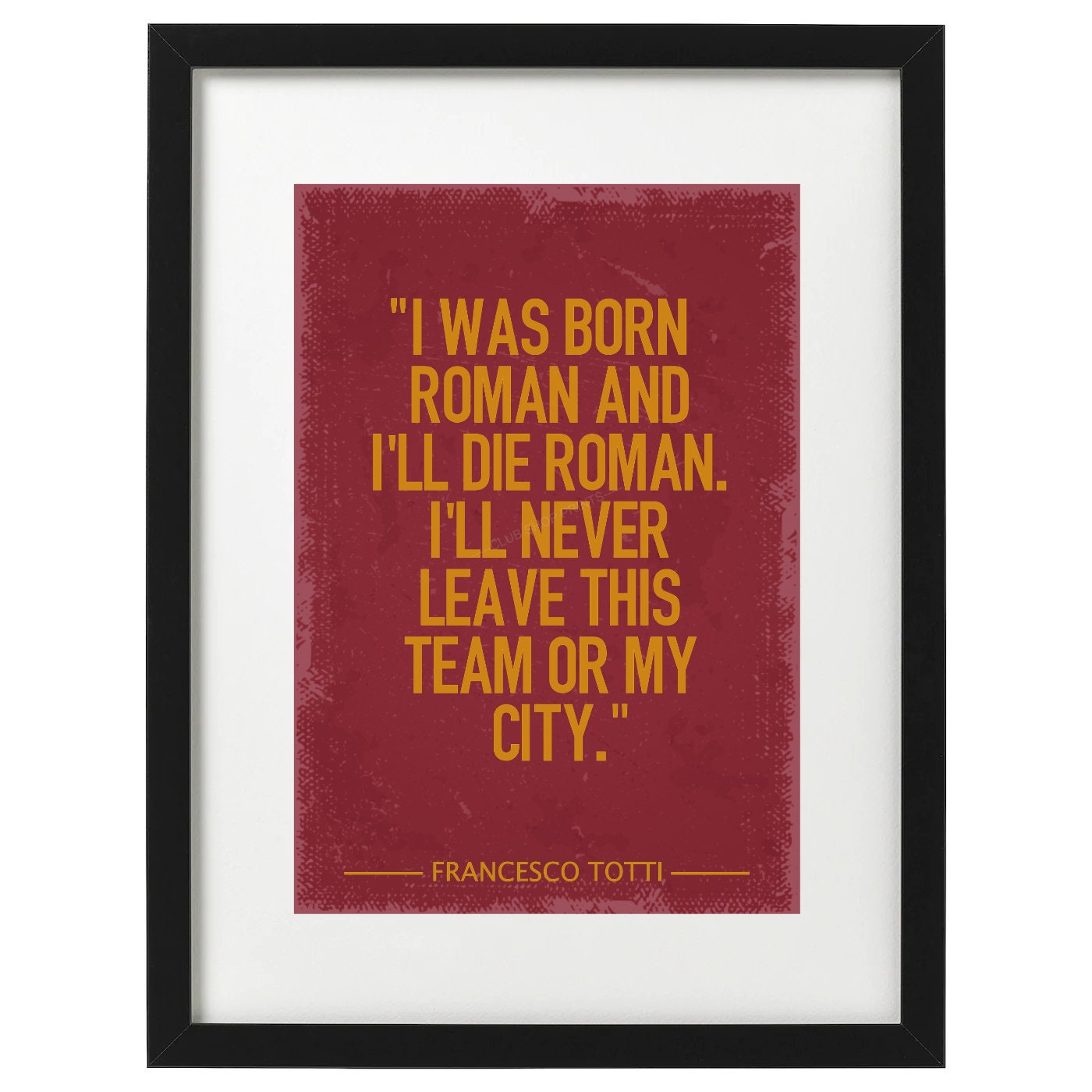 Francesco Totti AS Roma Quote Art Print - Etsy