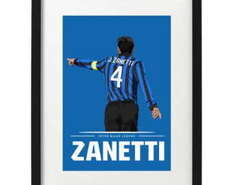 Javier Zanetti Inter Milan art print