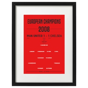 Manchester United 2008 Champions League final art print