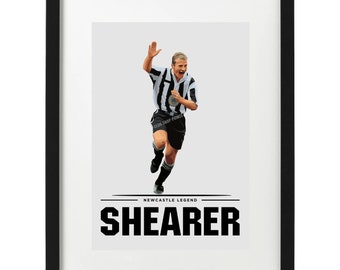 Alan Shearer Newcastle art print