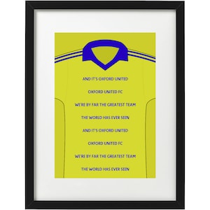 Oxford United fans song art print.