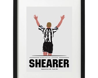 Alan Shearer Newcastle art print