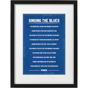 Ipswich town fan song art print