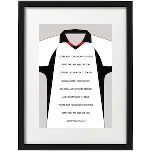 Fulham fans song art print