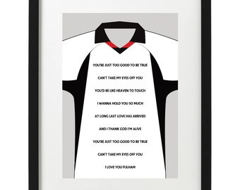 Fulham fans song art print