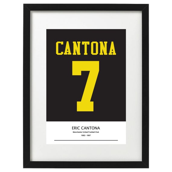 Eric Cantona Black and Gold Manchester United Shirt Art Print - Etsy