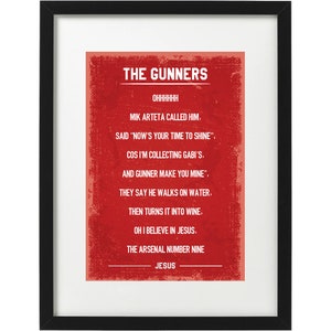 Arsenal Chants Etsy