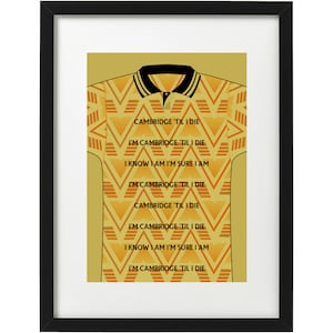 Cambridge United fans song art print. Size A4