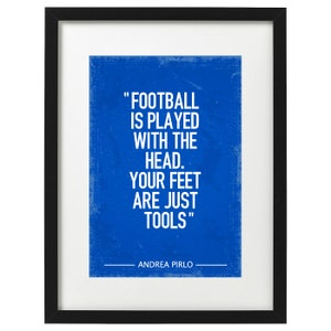 Andrea Pirlo Italy football quote art print