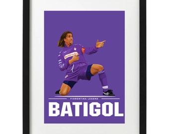 Gabriel Batistuta Batigol Fiorentina art print