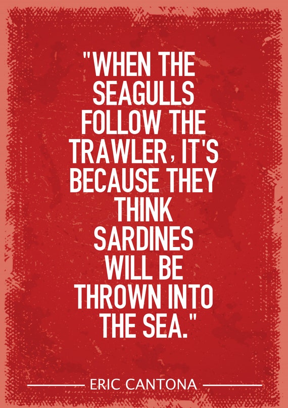 Eric Cantona Quote Manchester United Art Print - Etsy UK