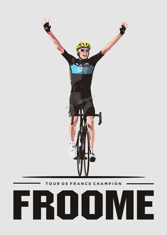 Impression d art Chris Froome Tour de France a velo