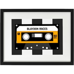 Newcastle United fans song Blaydon races vintage cassette tape art print