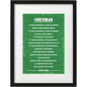 Hibernian FC Sunshine on Leith song art print