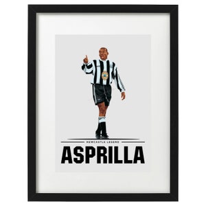 Faustino Asprilla Newcastle United art print