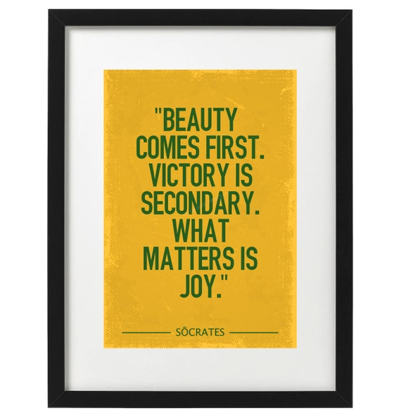 Socrates Brazil quote art print