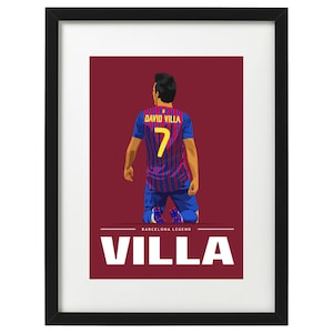 David Villa Barcelona art print image 1