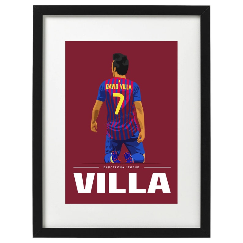 David Villa Barcelona art print image 1