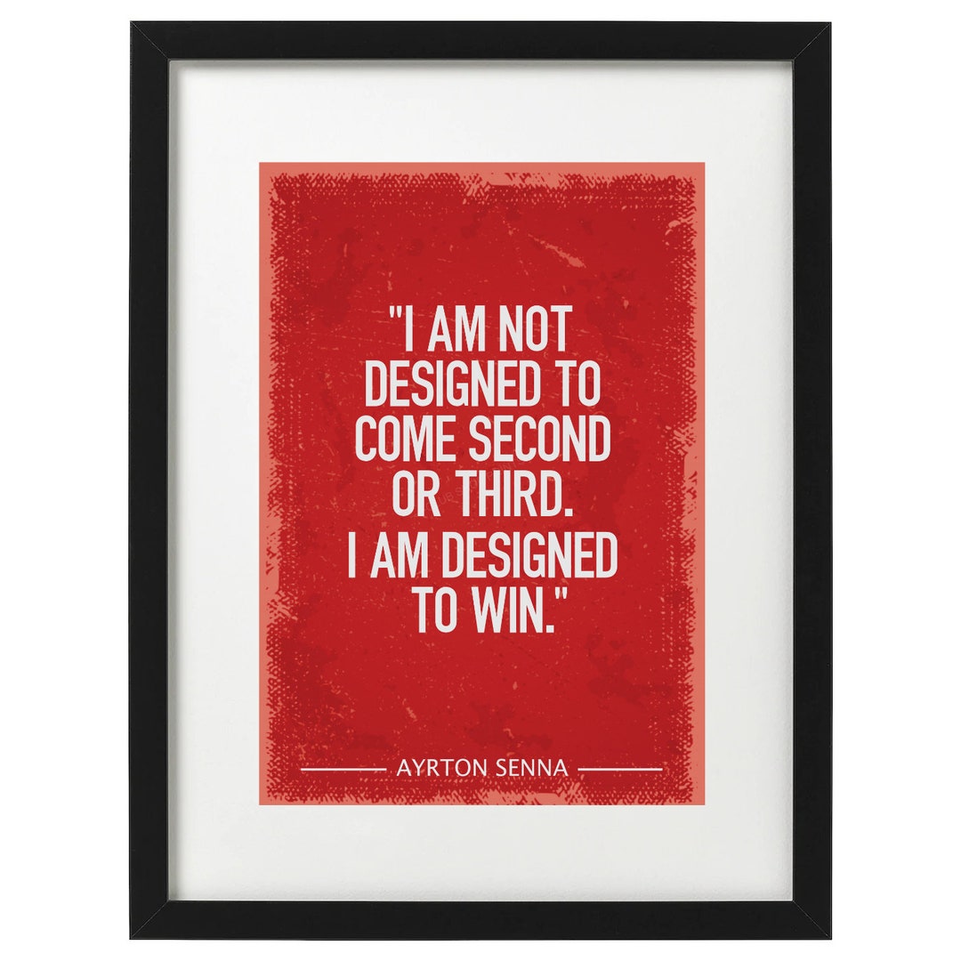 Ayrton Senna Quote Art Print - Etsy