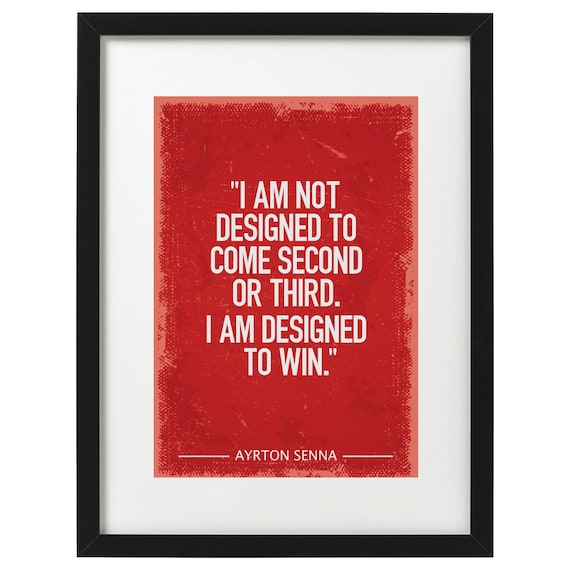 Ayrton Senna Quote Art Print | Etsy