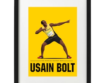 Usain Bolt athletics art print