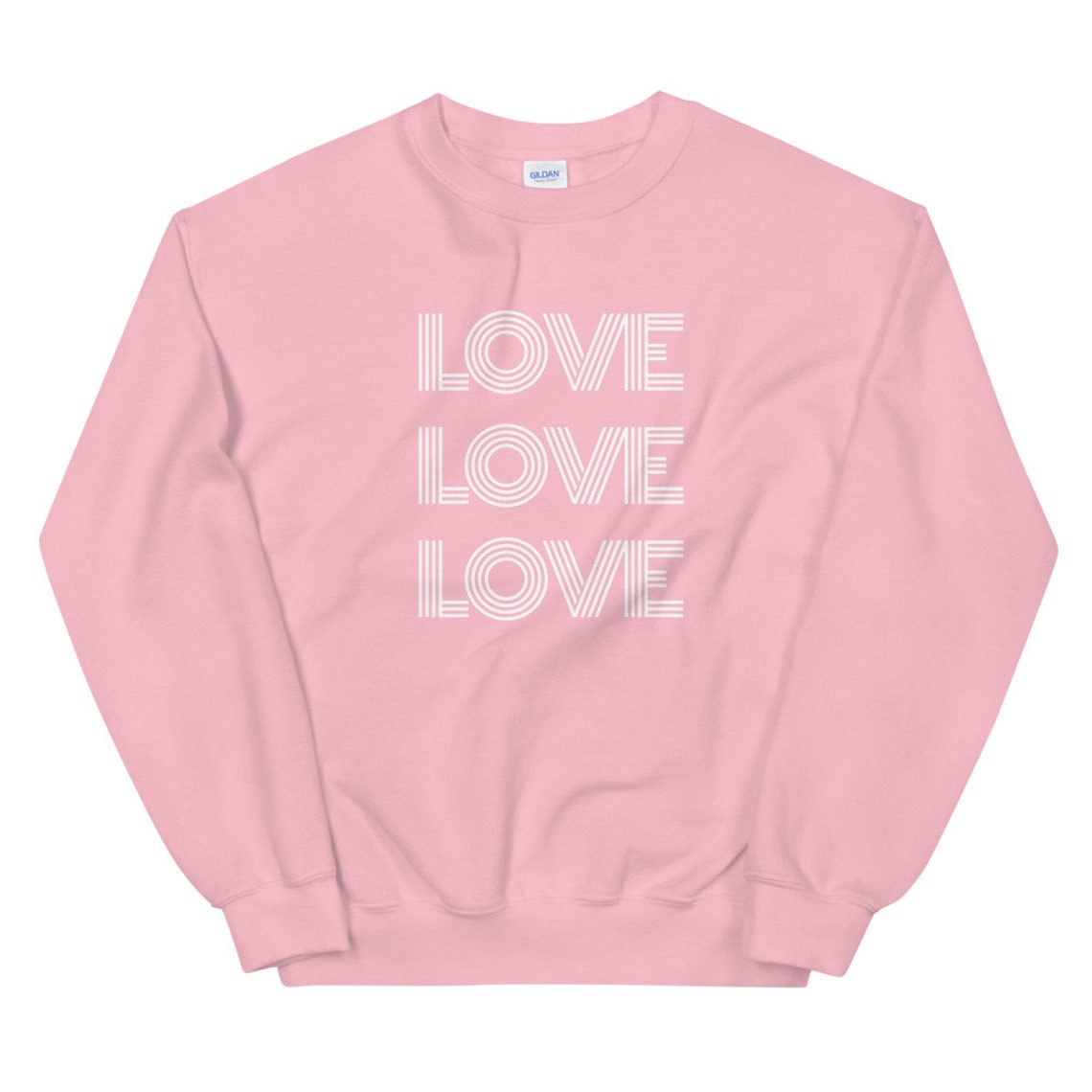 LOVE LOVE LOVE Valentines Sweater Valentines Sweatshirt Etsy
