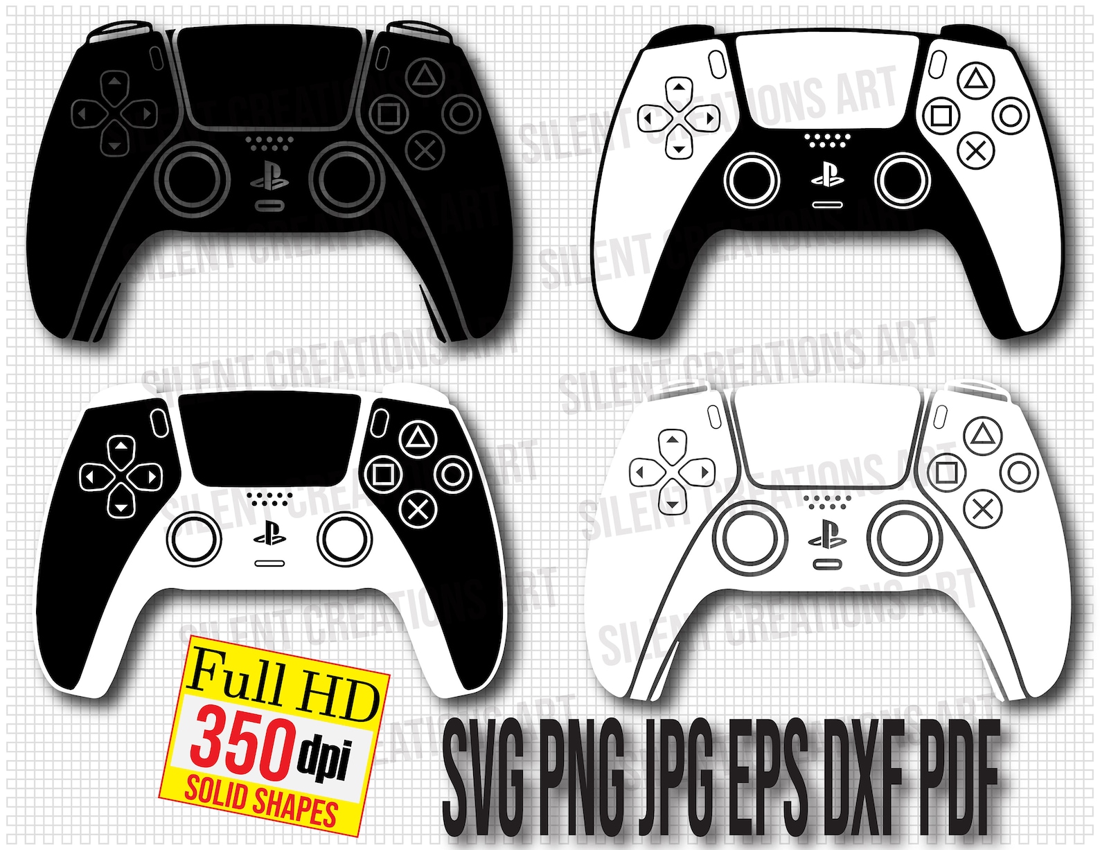 Pl4y5tation 5 Controller SVG PS5 controller svgPl4y | Etsy