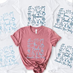 Personalised Hen Party Tee,Group Bachlorette Party Shirt,Custom Bridesmaid T-shirt,Bride Squad Shirt,Wedding Party Shirt,Bridal Shower Gift