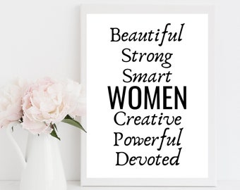 Empowerment women office print, Feminist poster,Female office decor