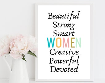 Women empowerment inspirational print,Office decor for lady boss,Feminist printable office wall art