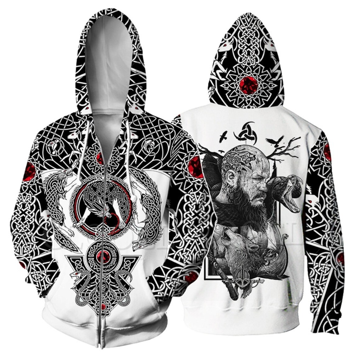 Viking hoodie hooded quality hoodie quality unisex winter Etsy