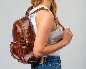 Leather backpack, leather rucksack, backpack laptop, office backpack, notebook backpack, gift for him, gift for her, birthday gift