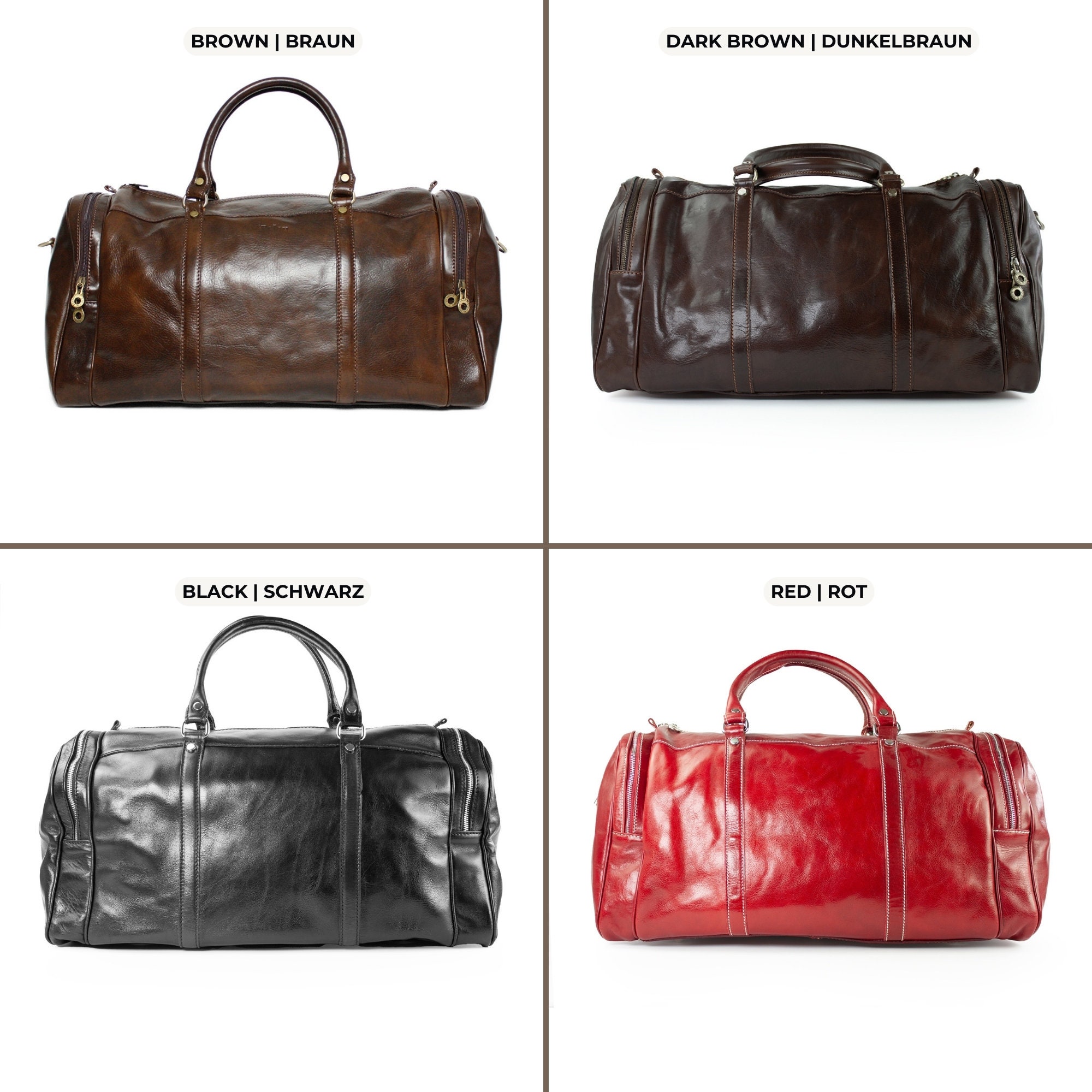 Vintage Hommes Cuir Nuit Vacances Valise Transport Voyage Weekender Sac