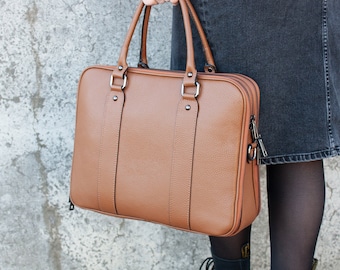 Leather briefcase for men, notebook bag, laptop bag, business bag, leather satchel, work bag, birthday gift, gift for men
