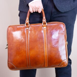 Porte-documents en cuir pour hommes, sac d'affaires personnalisé, sac de bureau look vintage, sac d'ordinateur portable 15", sac de bureau, sac d'avocat, cadeau