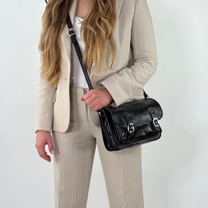 leather crossbody bag for women, leather shoulder bag, vintage handbag, vintage purse, saddle bag, gift for her, handmade gift, gift women