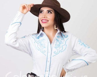 Camisa Western Buttom up Mujer, Camisa Occidental Mujer, Camisa Wester Bordada, Camisa Vaquera, Camisa Rodeo Queen, Camisa Vaquera, Camisa Rodeo