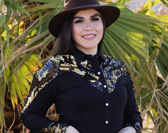 Sequin Western Shirt | Etsy Denmark
