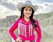 Girls pink western shirt discount
