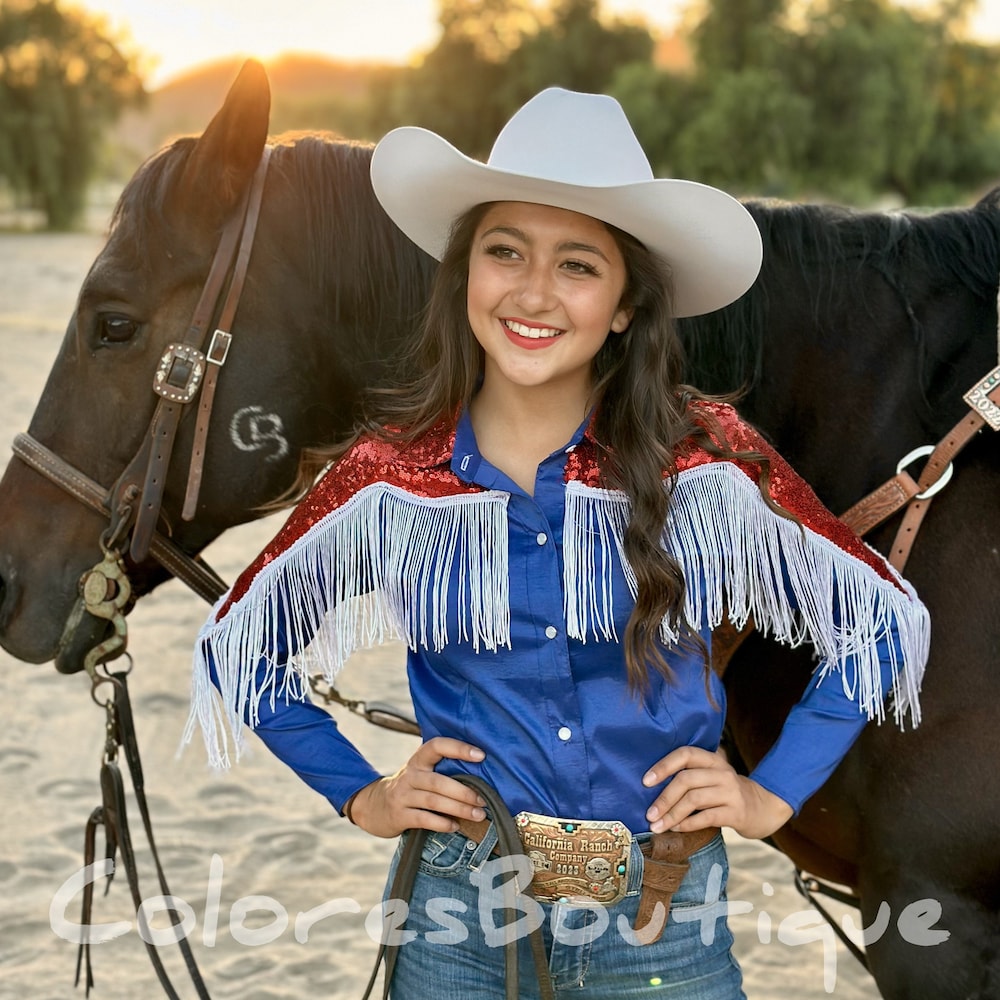 Patriotic Western Shirt, Fringes Western Shirt, Retro Shirt,Western Equestrian Show Shirt, Button Up Shirt Shirt, Women'S Western Shirt Teeburst
