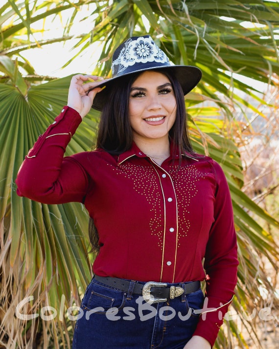 Western Shirt Western Shirt Women Mexican Shirt Western | Etsy