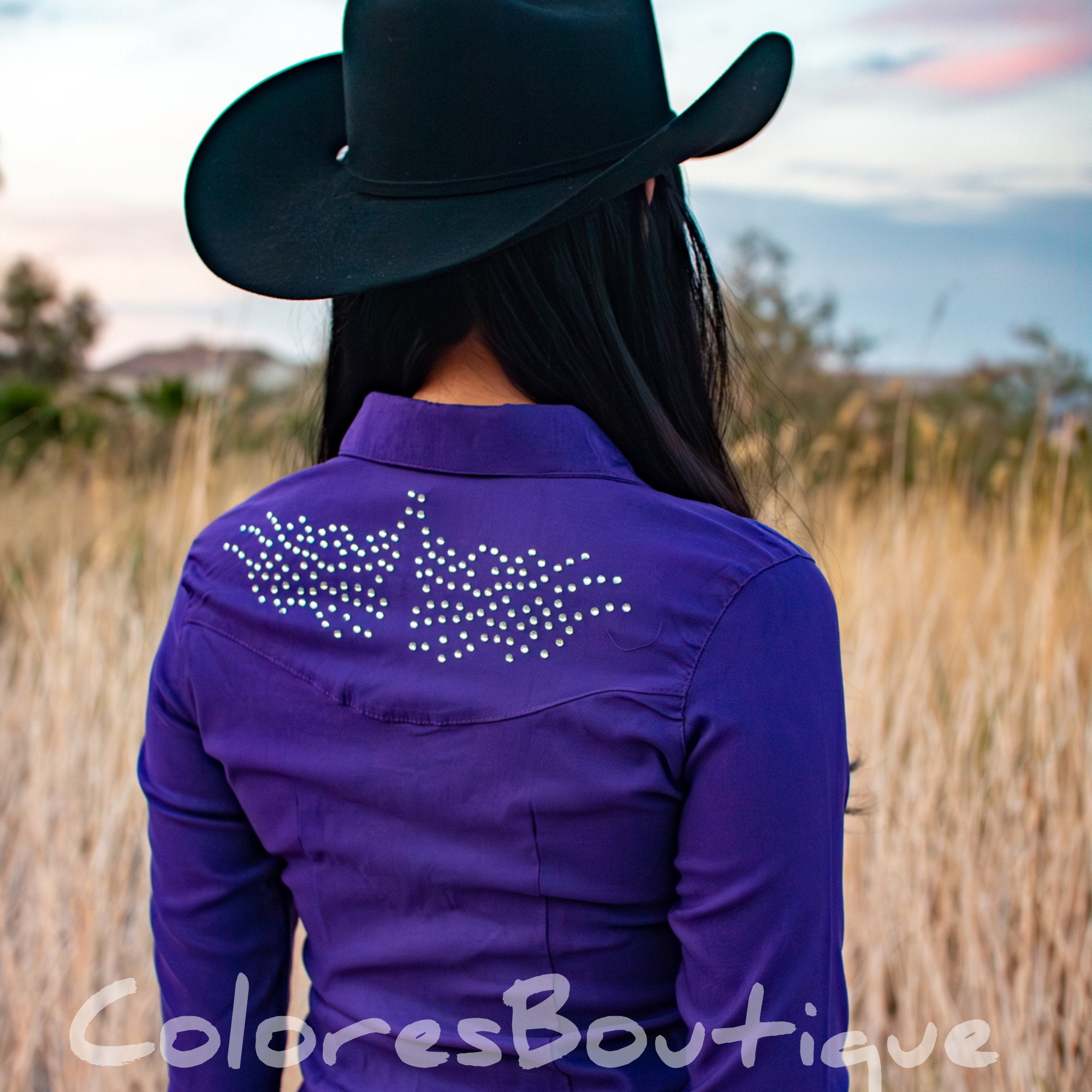 Purple store western shirts