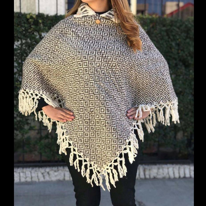 Mexican Poncho Rebozo mexicano wool poncho mexican chal Etsy