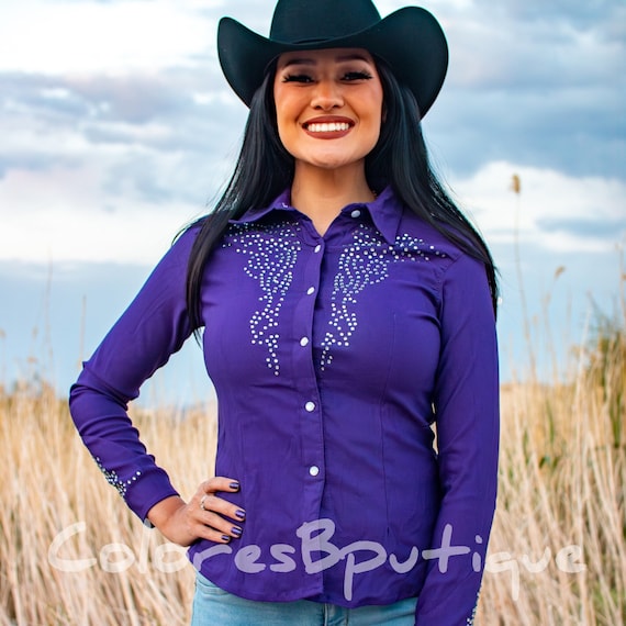 Bling Western Shirt, Embroidered Western Shirt, Cowgirl Shirt