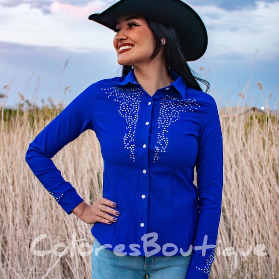 Bling Western Shirt, Embroidered Western Shirt, Cowgirl Shirt