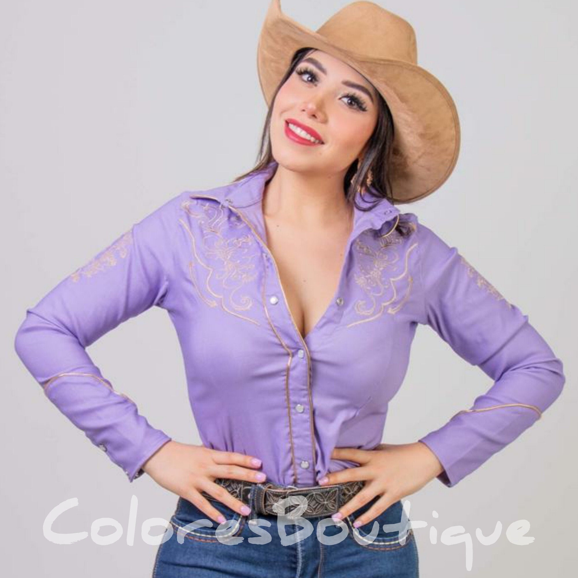 Purple Western Shirt, Women's Western Shirt, Western Button Purple Western Shirt, Women's Western Shirt, Western Button